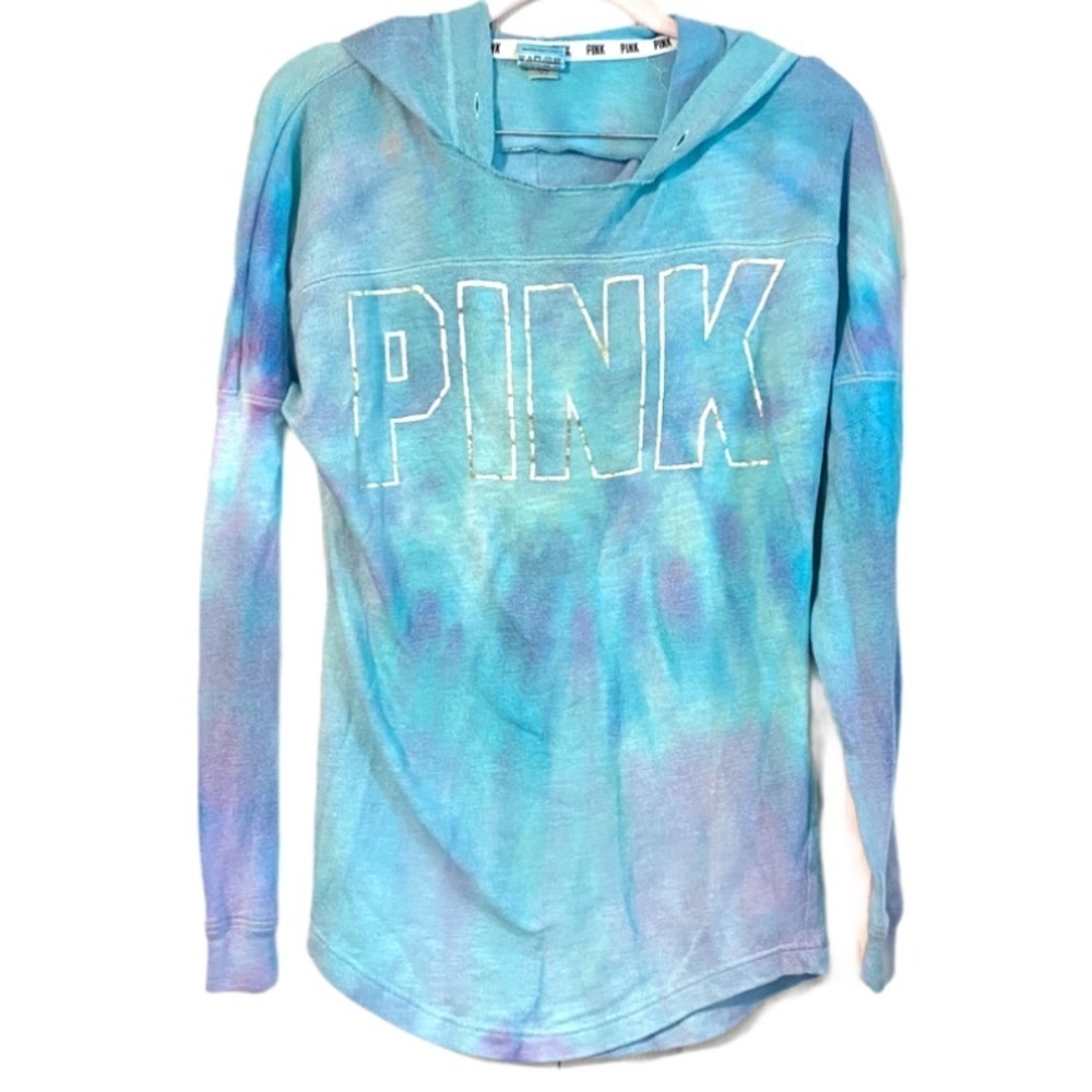 VS Pink tie dye open back hooded sweatshirt xs - Picture 2 of 7